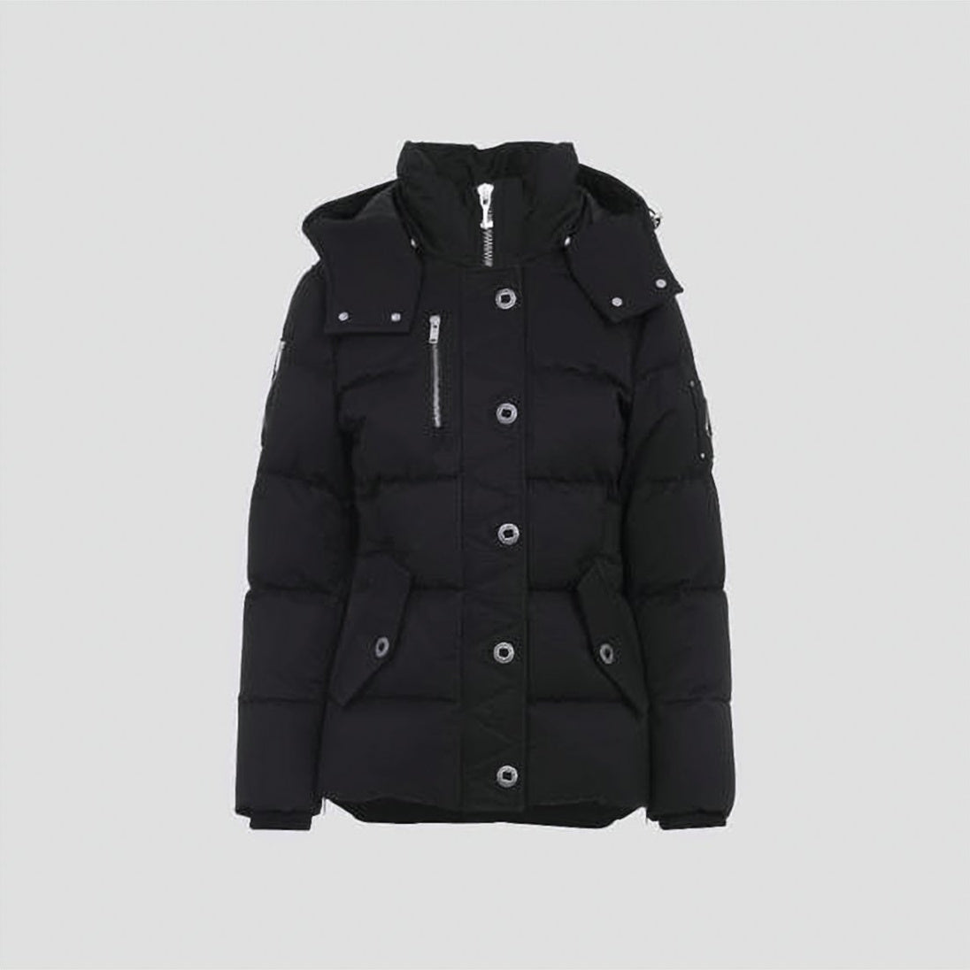 Quilted Down Jacket with Detachable Hood