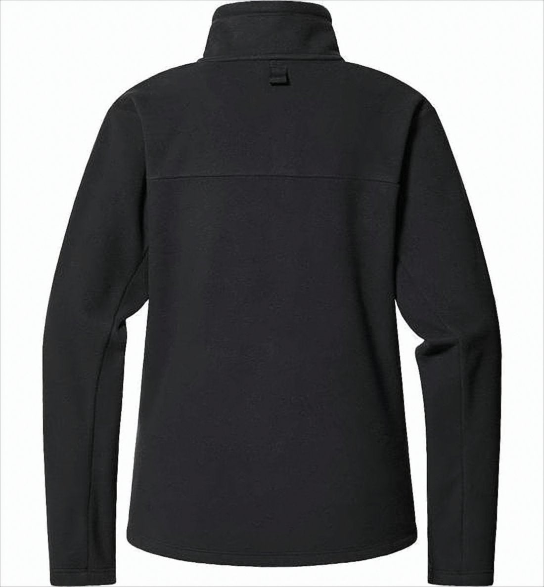 Long-Sleeve Black Top with High Collar