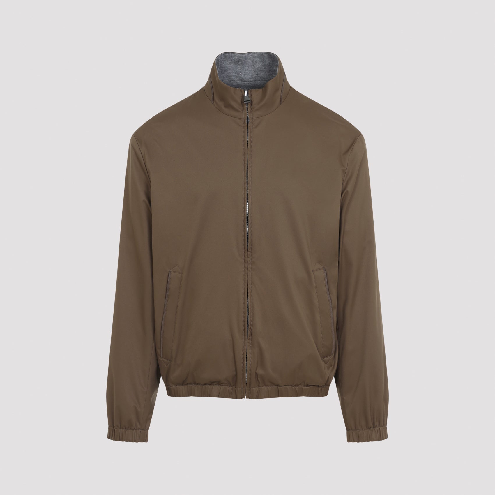 Lightweight Casual Jacket with Stand Collar