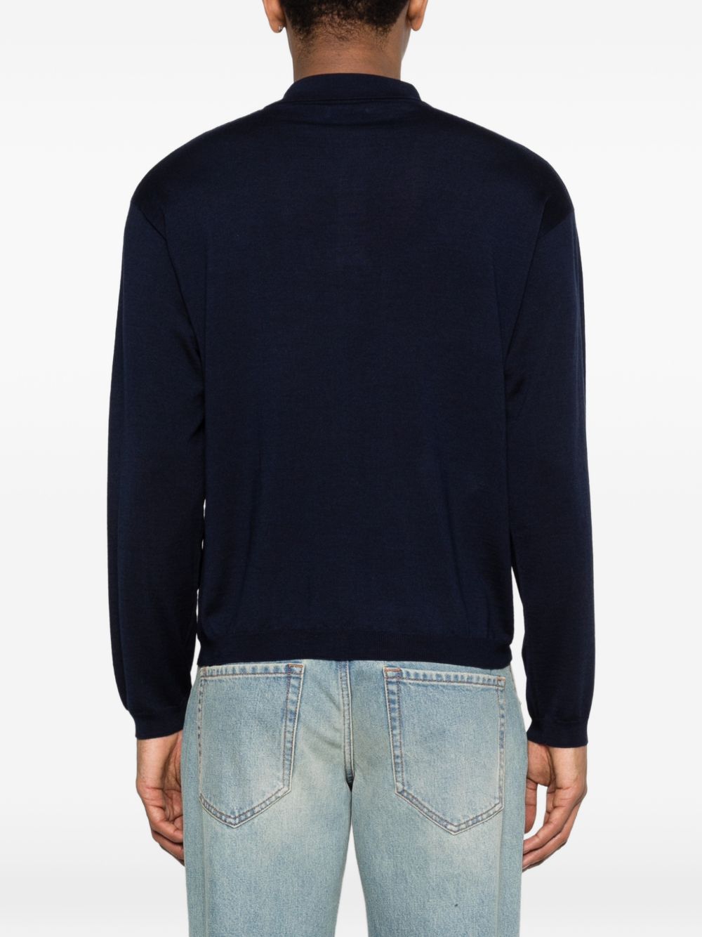 Blue Logo Knit Polo