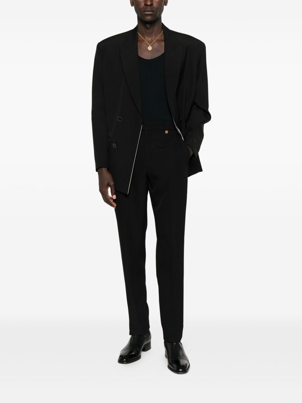 Straight Leg Wool Trousers