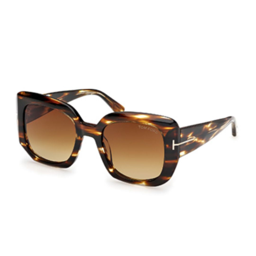 Ft1220 Oversized Tortoiseshell Acetate Sunglasses