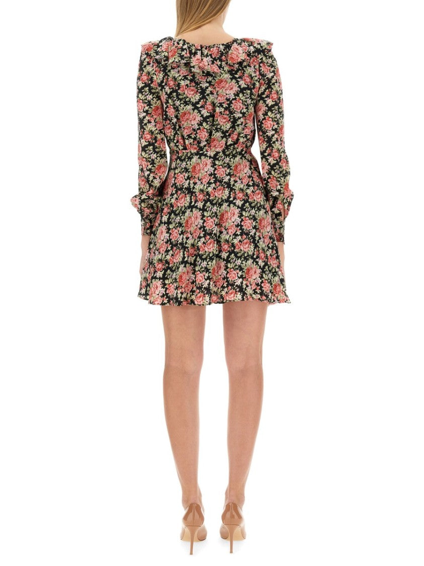Flower Print Mini Dress