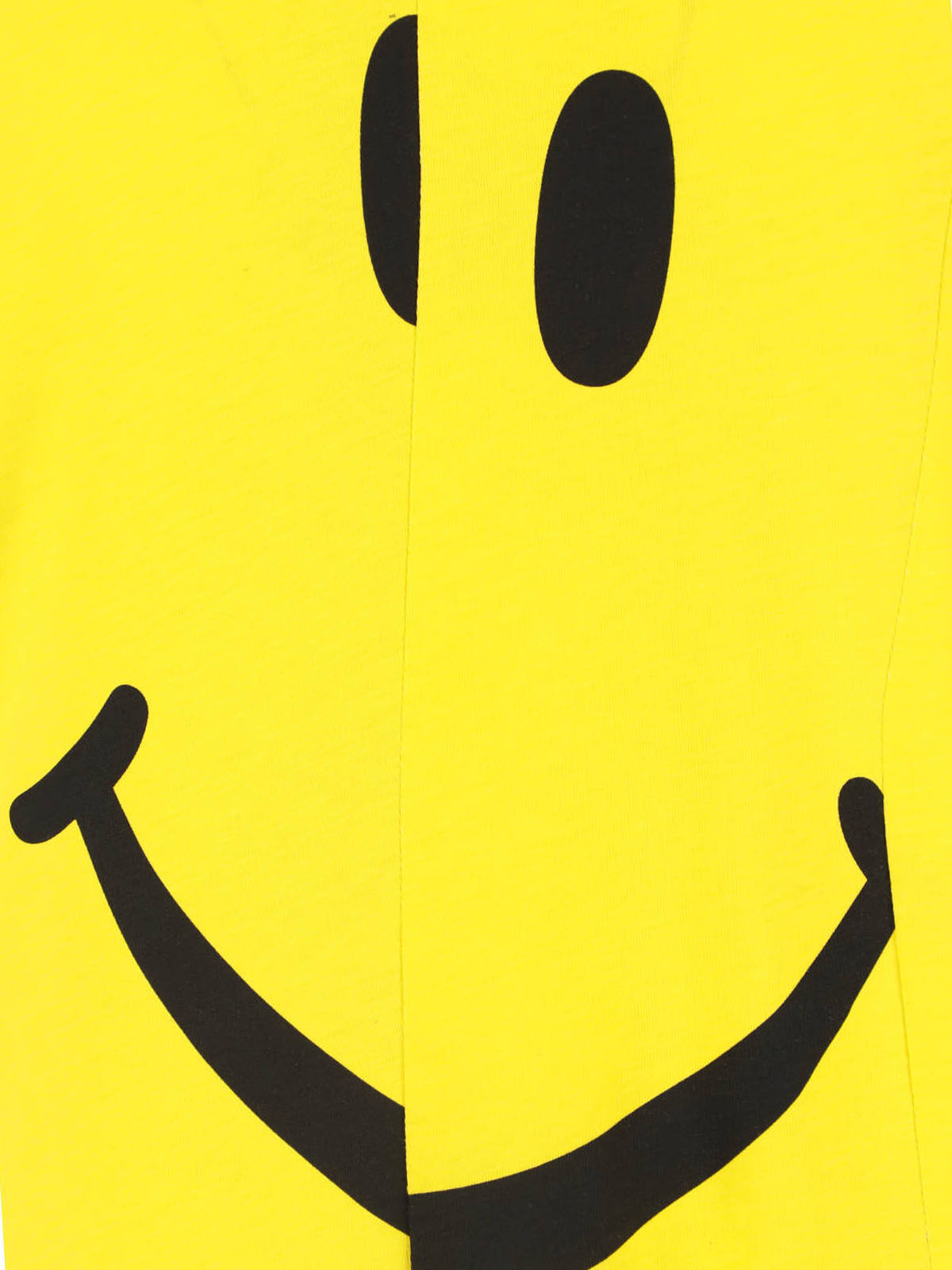 White Smiley Print Cotton Mini Dress