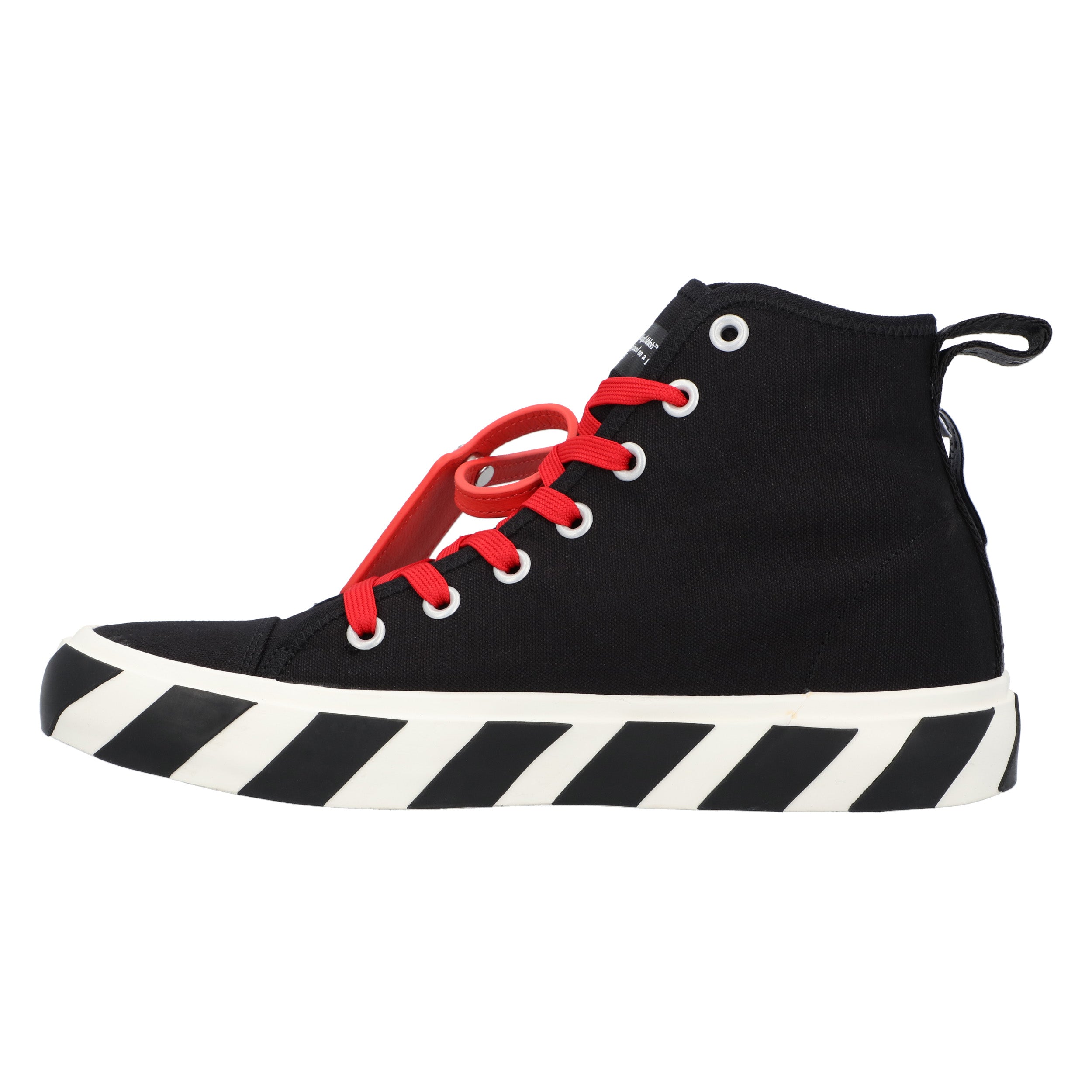 Vulcanized Hi Black Red Canvas Sneakers