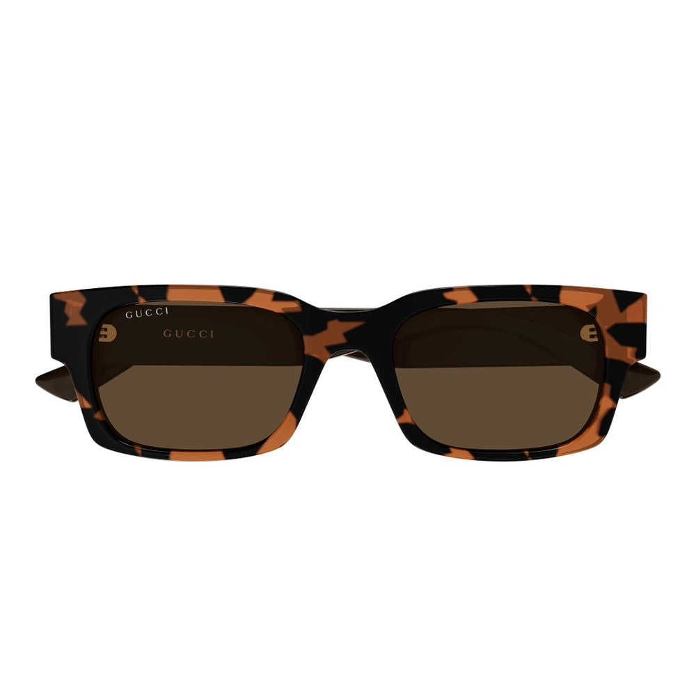 Bold Havana Rectangular Sunglasses with Gold Accents GG2084S Linea Sigh