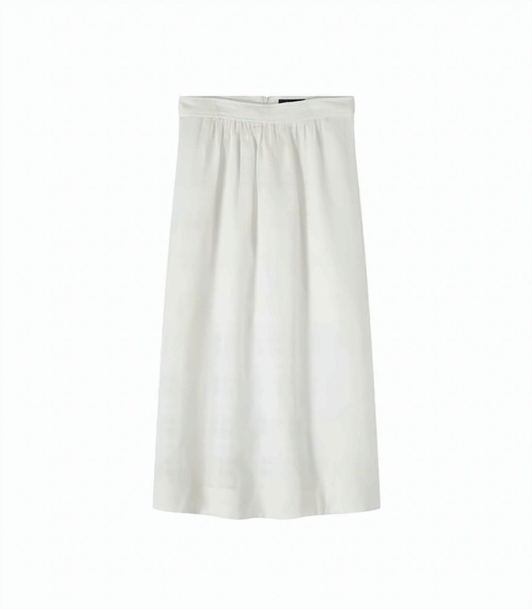 White Midi Skirt with Soft Drape