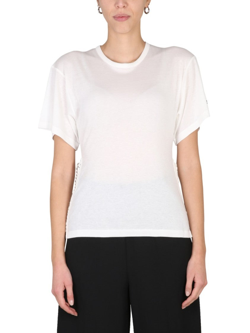 Crew-Neck T-Shirt With Unique Chain Detail