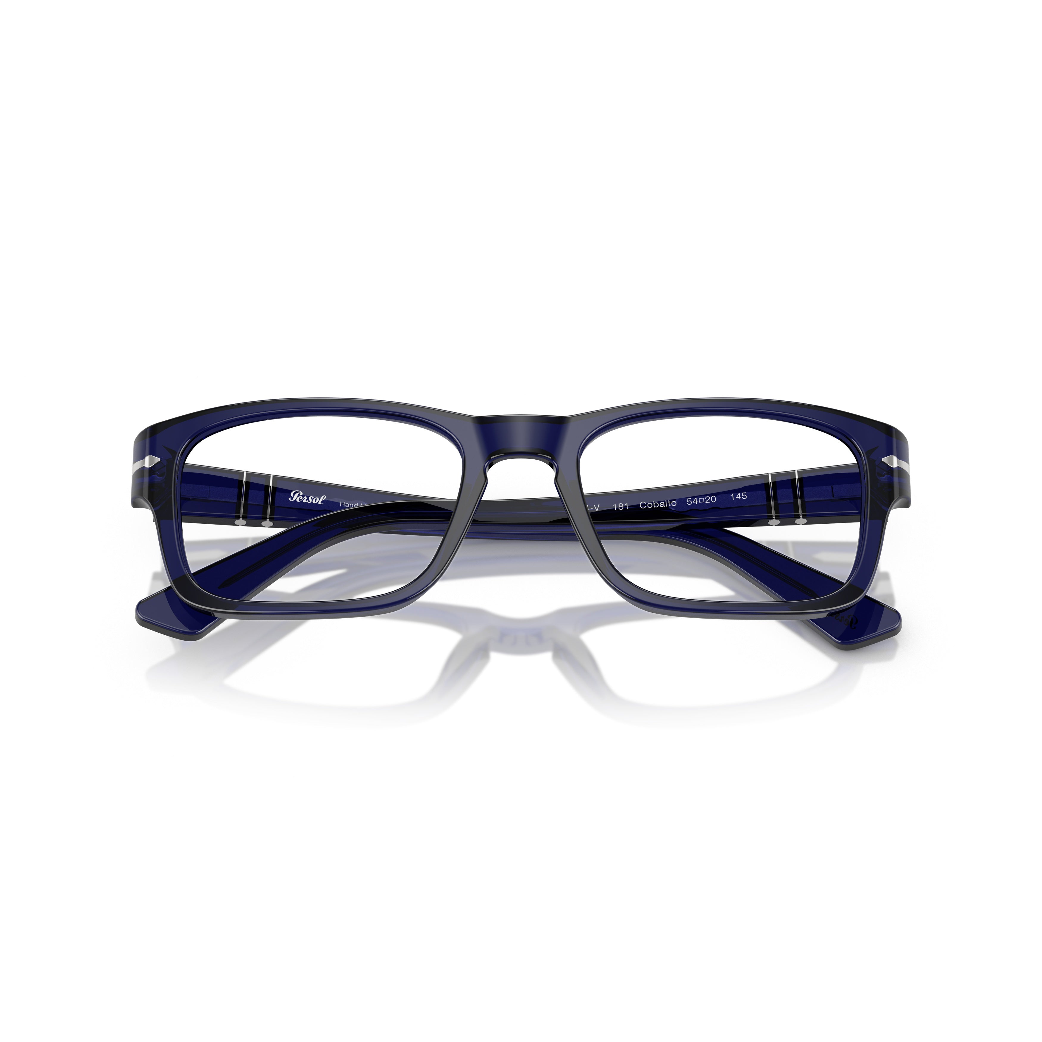0po3364v Rectangular Acetate Eyeglasses with Silver Accents