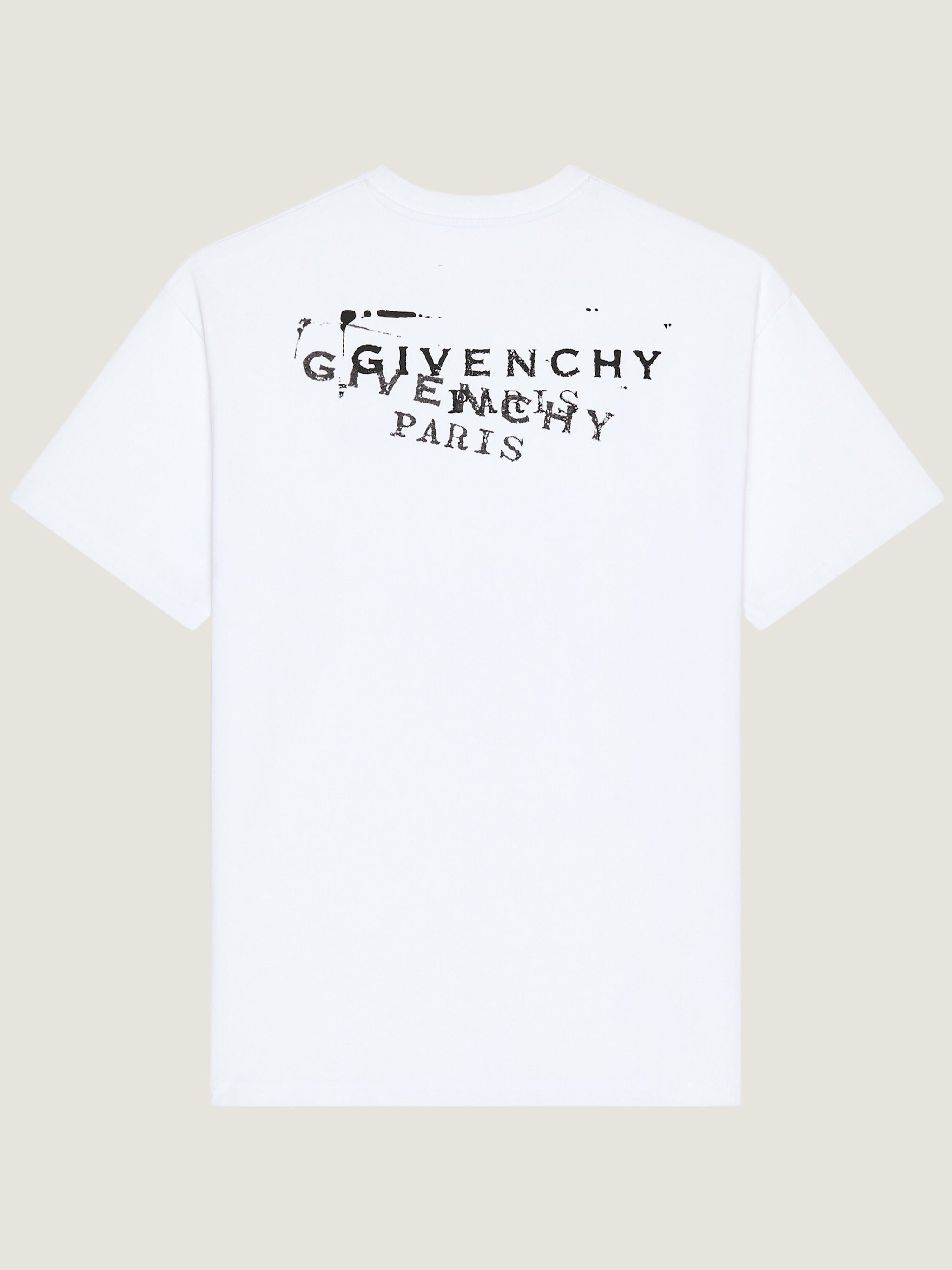 White Regular Fit Distressed Text T-Shirt