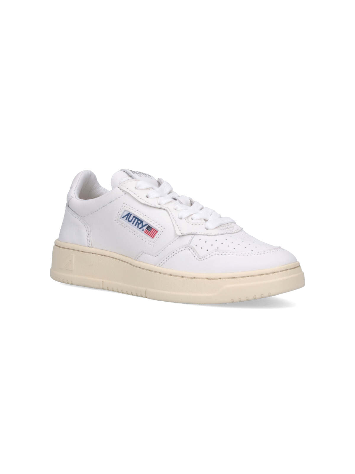 "Medalist" Low-Top Sneakers In White Nappa Leather