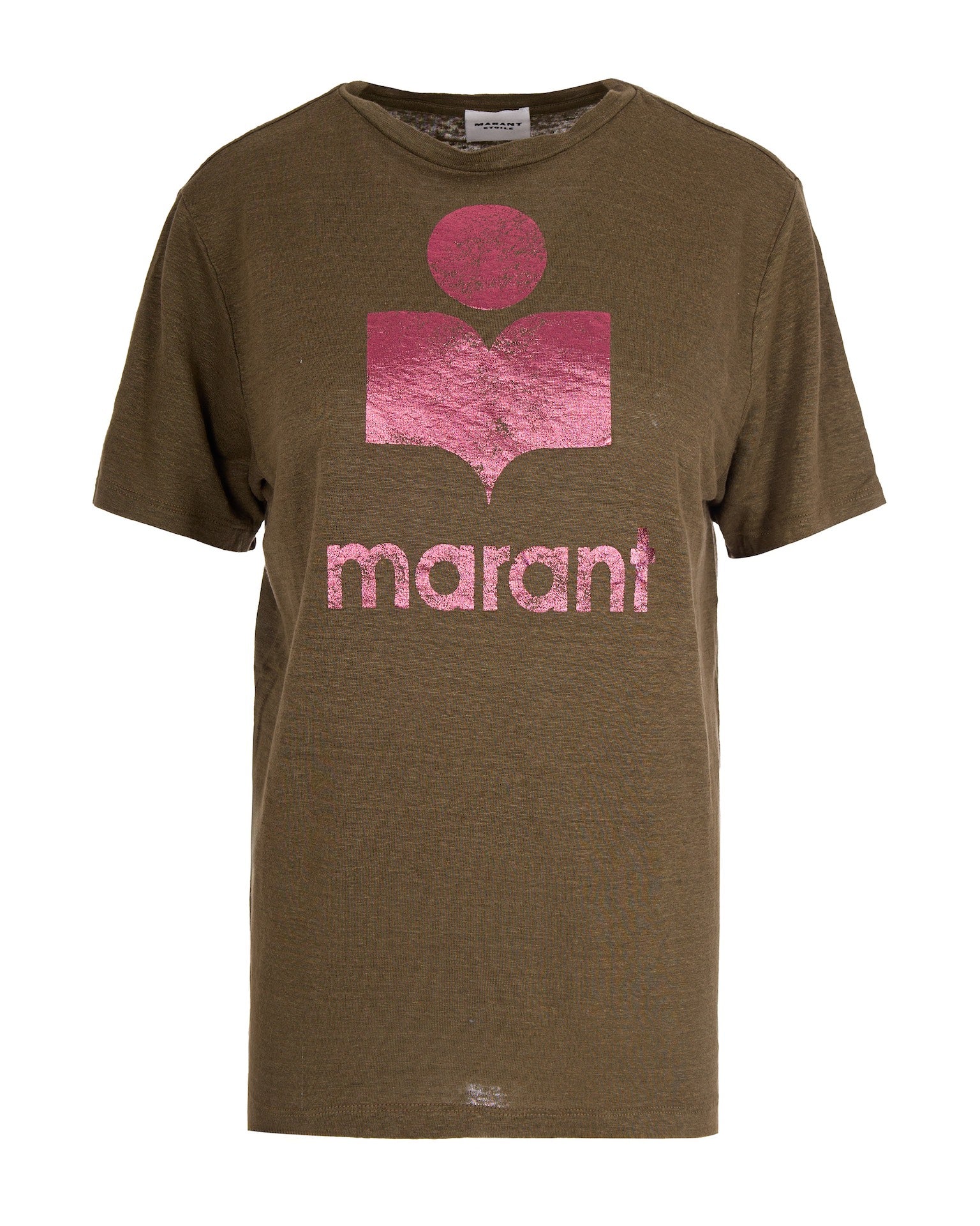 Metallic Logo Linen T-Shirt