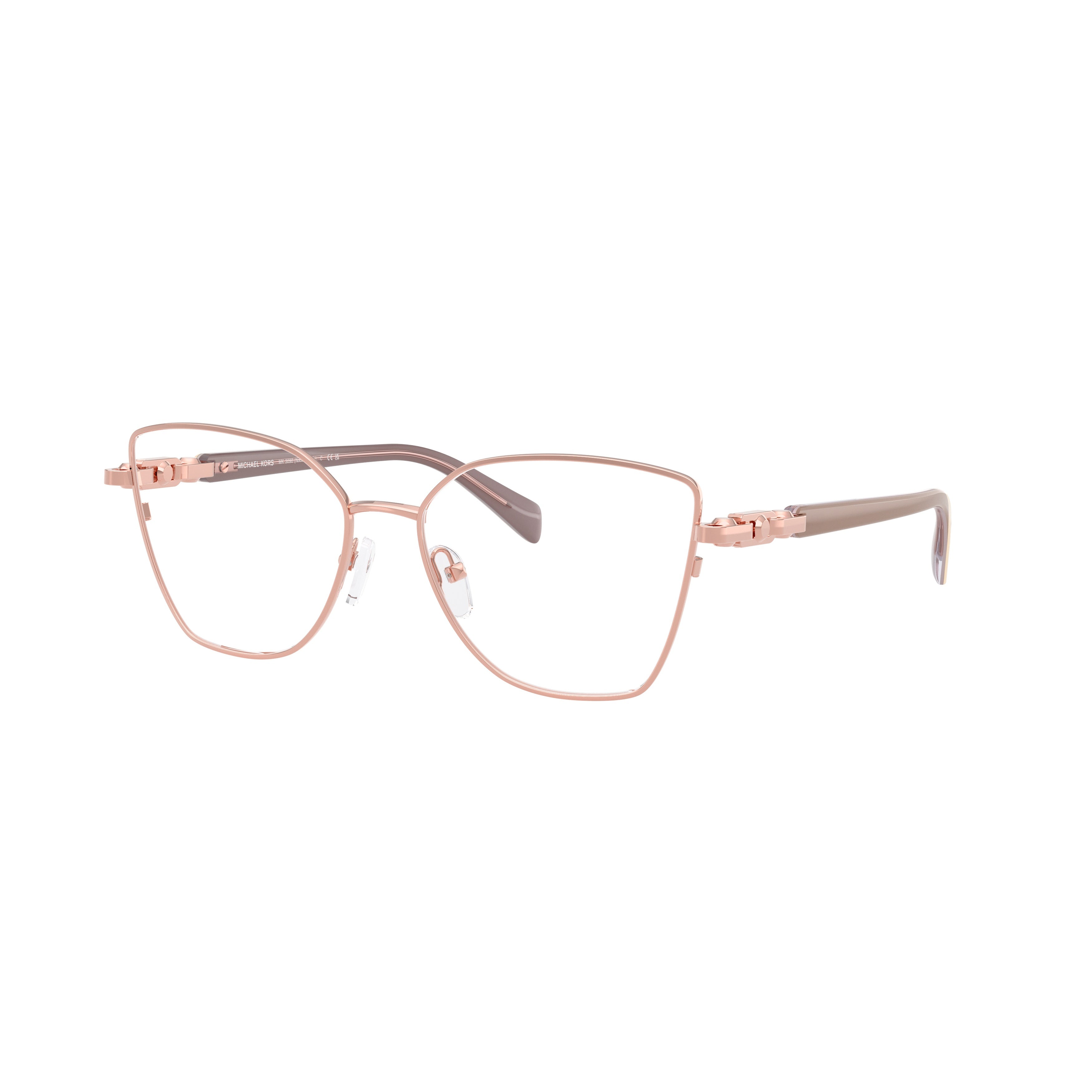 0mk3090 Slightly Oversized Geometric Eyeglasses with Adjustable Nose Pads