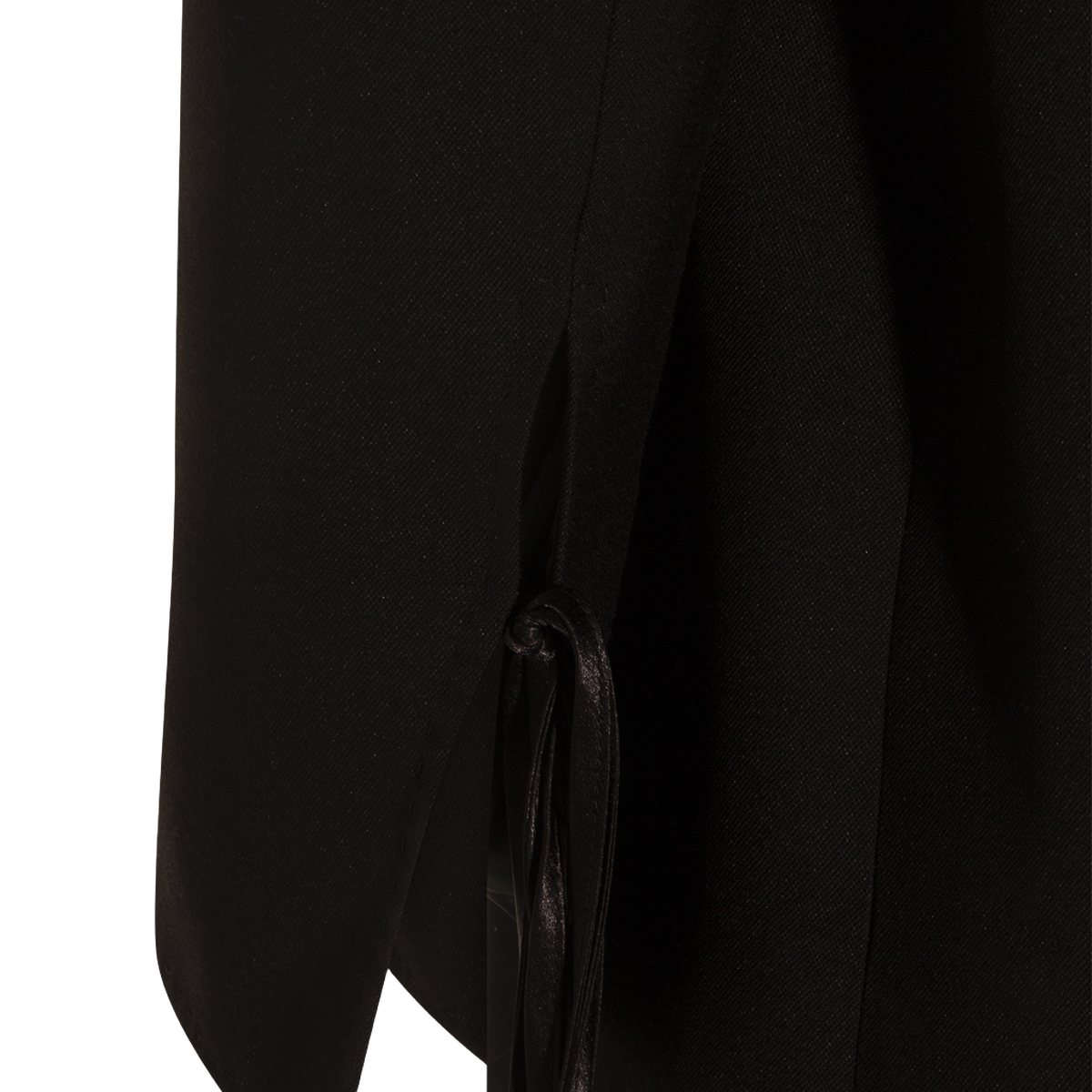 Double-Breasted Tailored Jacket With Ribbon Ties
