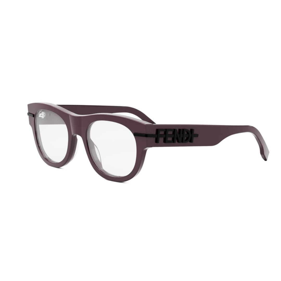 Fe50078i Bold Rounded Square Burgundy Eyeglasses