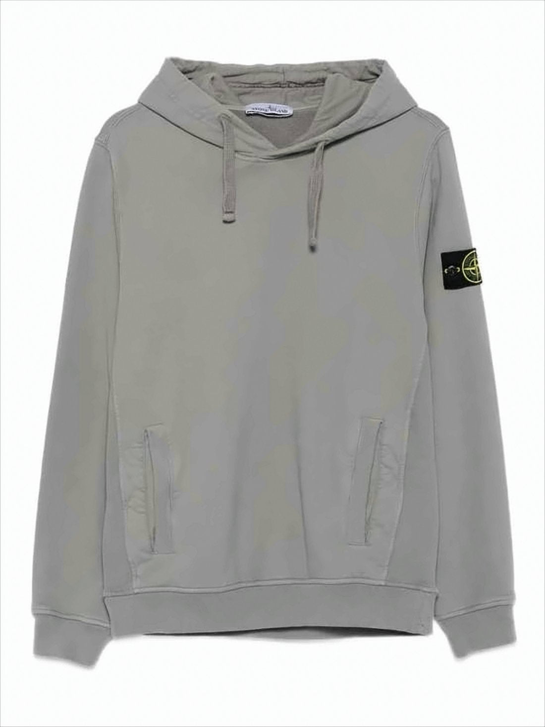 Relaxed Fit Grey Hooded Sweatshirt With Drawstring