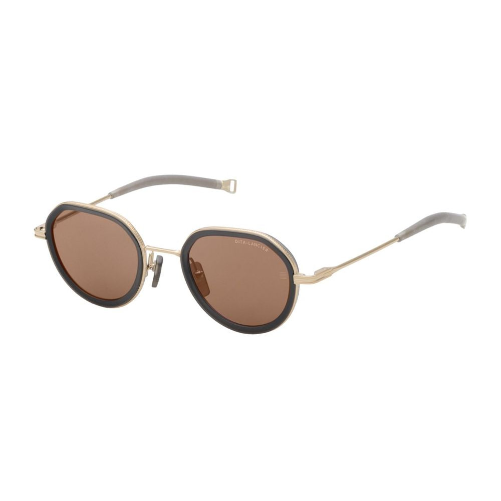 Lsa 432 Polarized Phantos-Shape Gold Titanium Sunglasses