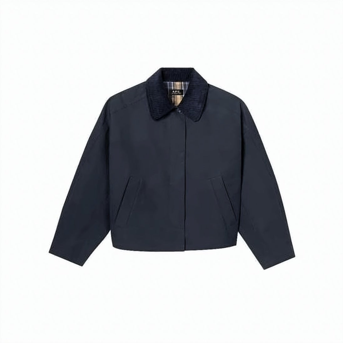 Black Jacket with Concealed Front Closure