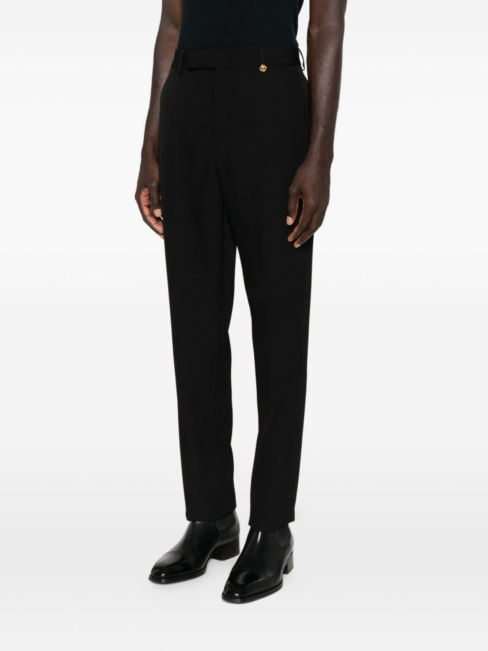 Straight Leg Wool Trousers
