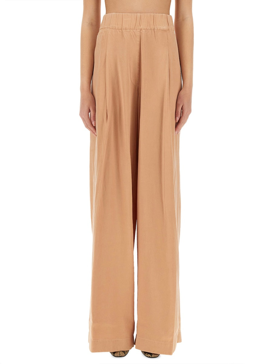 Flowing High-Waisted Wide-Leg Pants With Aesthetic
