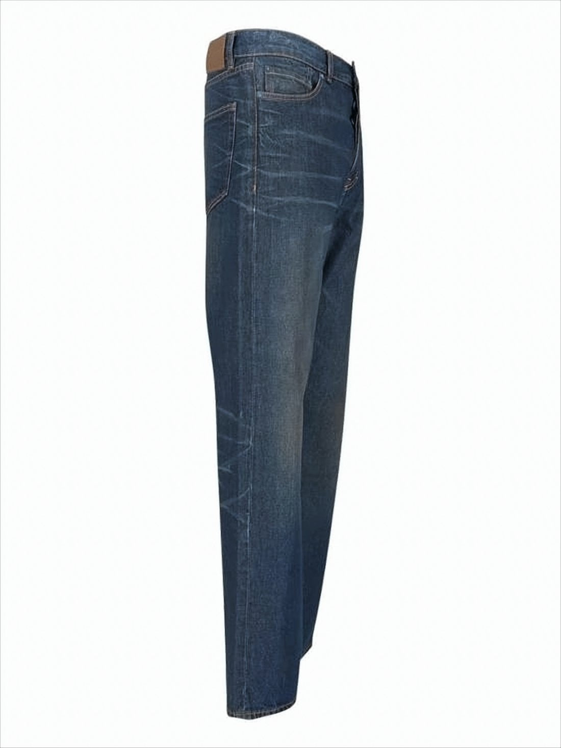 Regular Straight-Cut Denim Pants