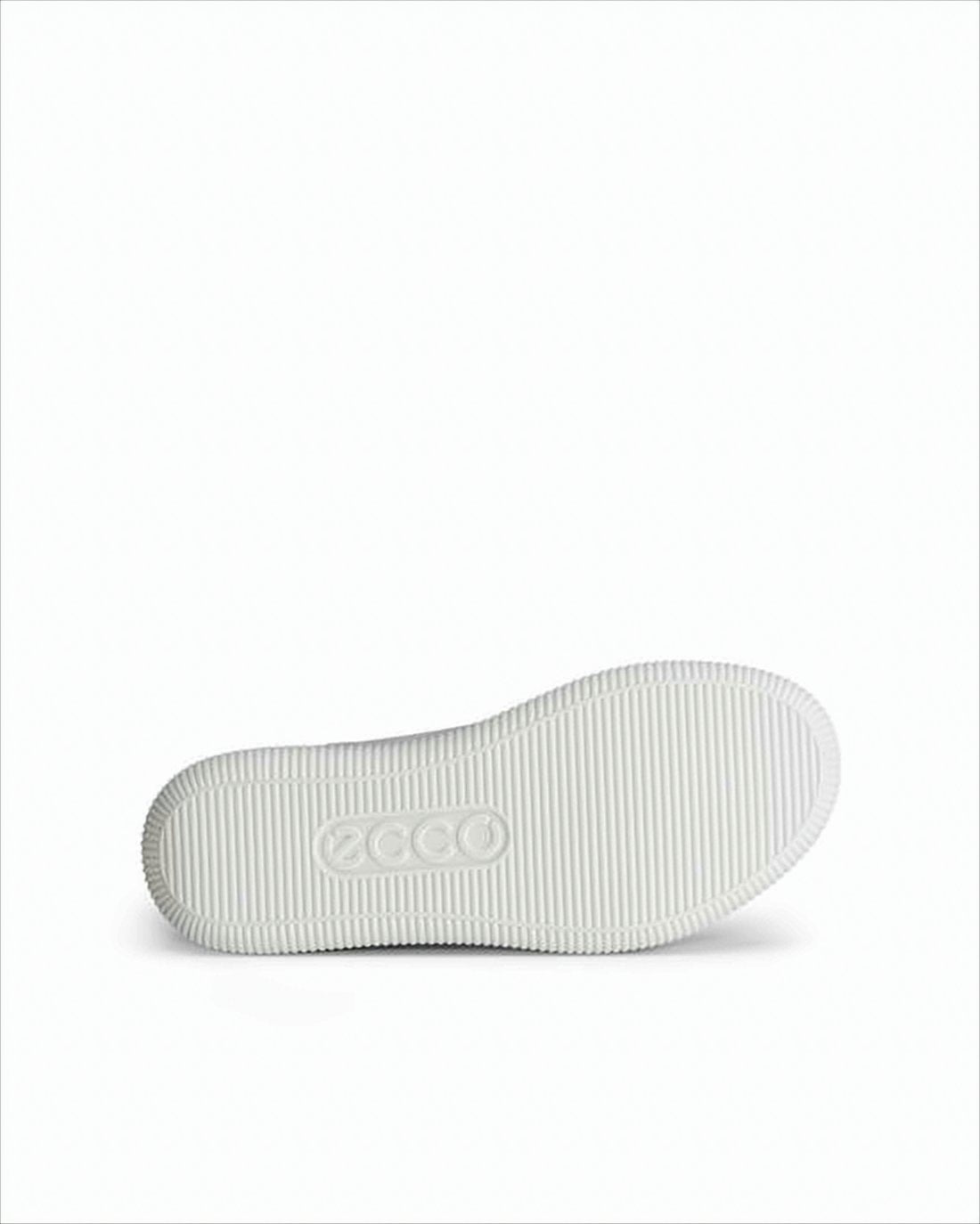 White Ecco Sneakers with Leather Upper