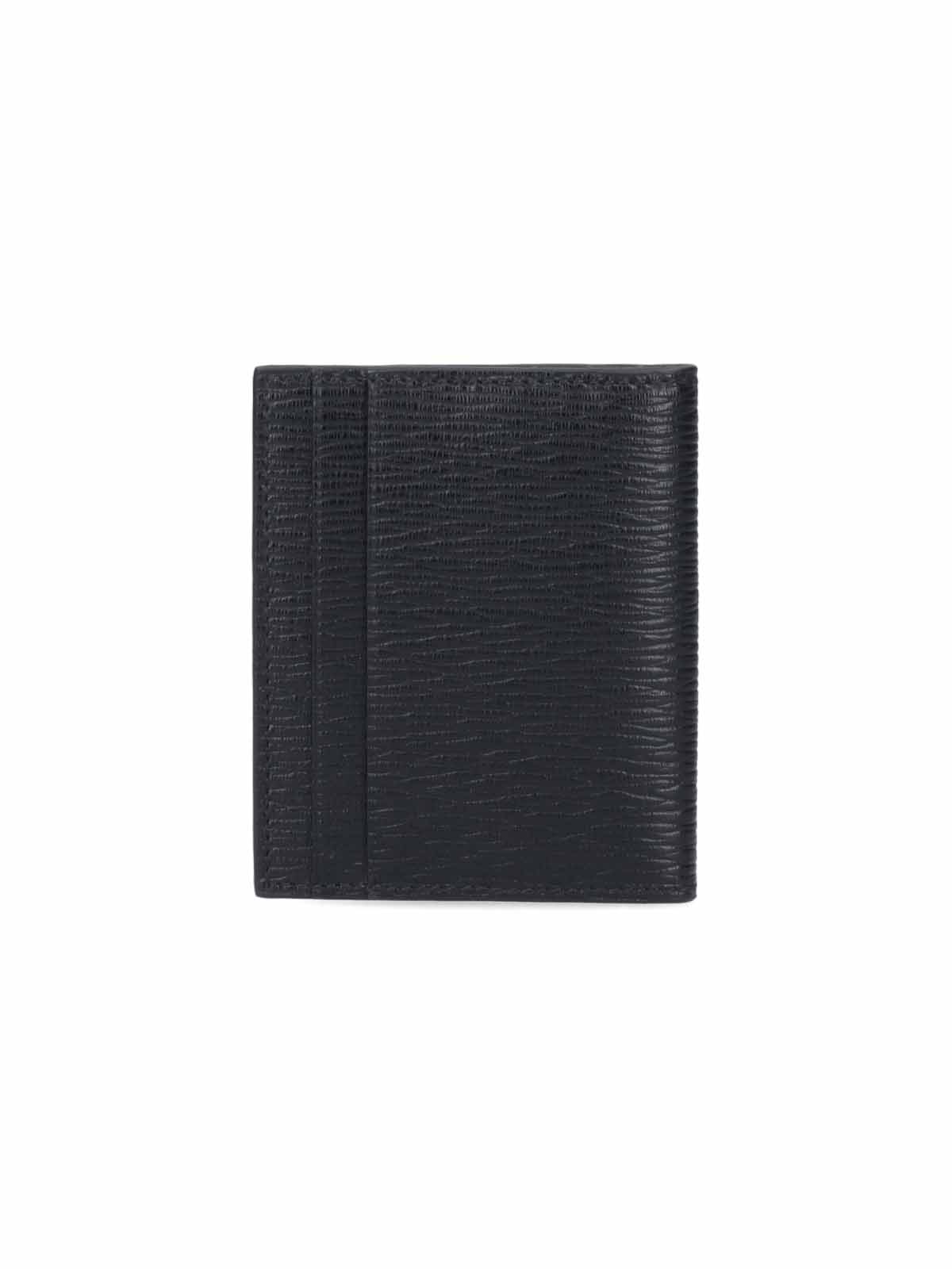 'Gancini' Bi-Fold Wallet – Black & Red
