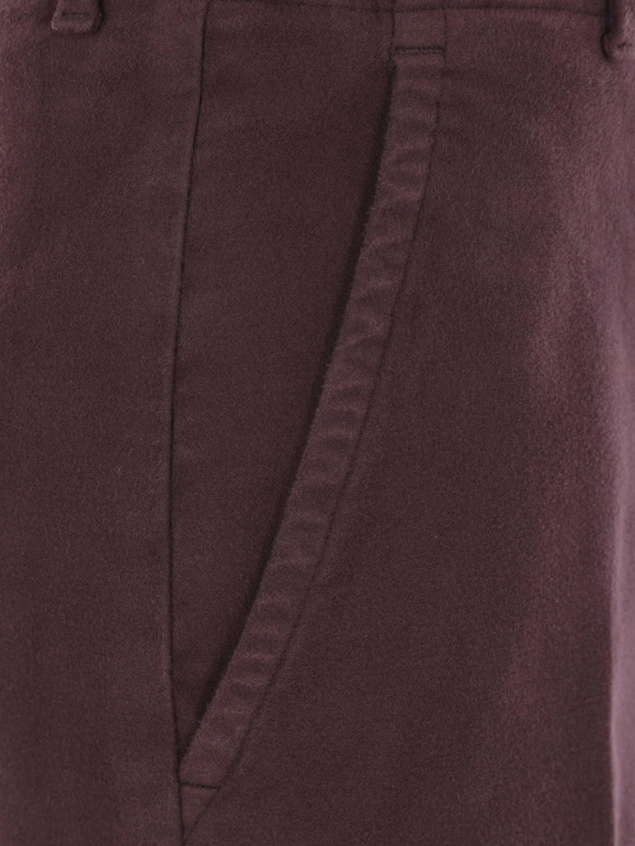 Burgundy High-Waisted Wide-Leg Cropped Pants