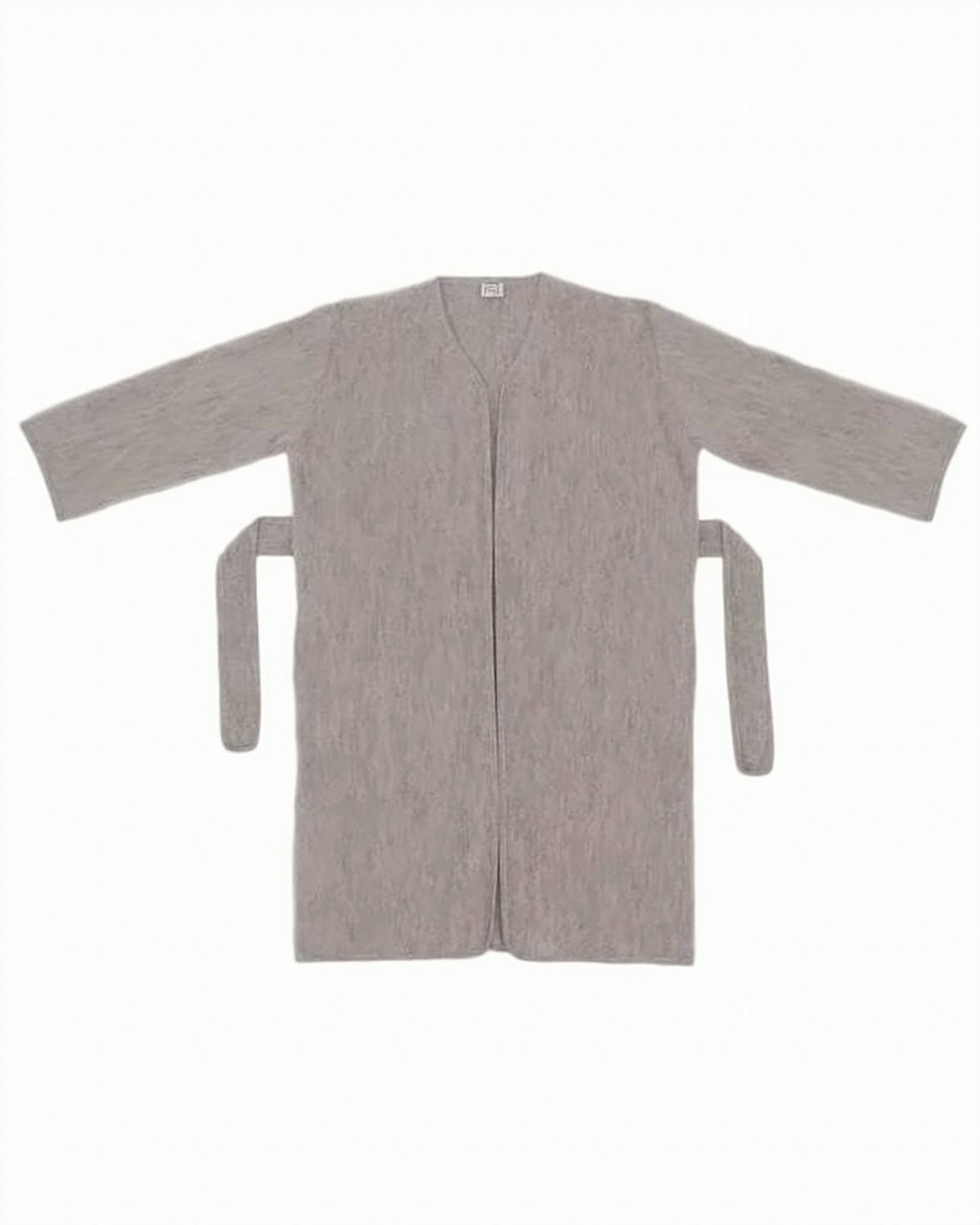 Open-Front Wool Coat with Adjustable Ties