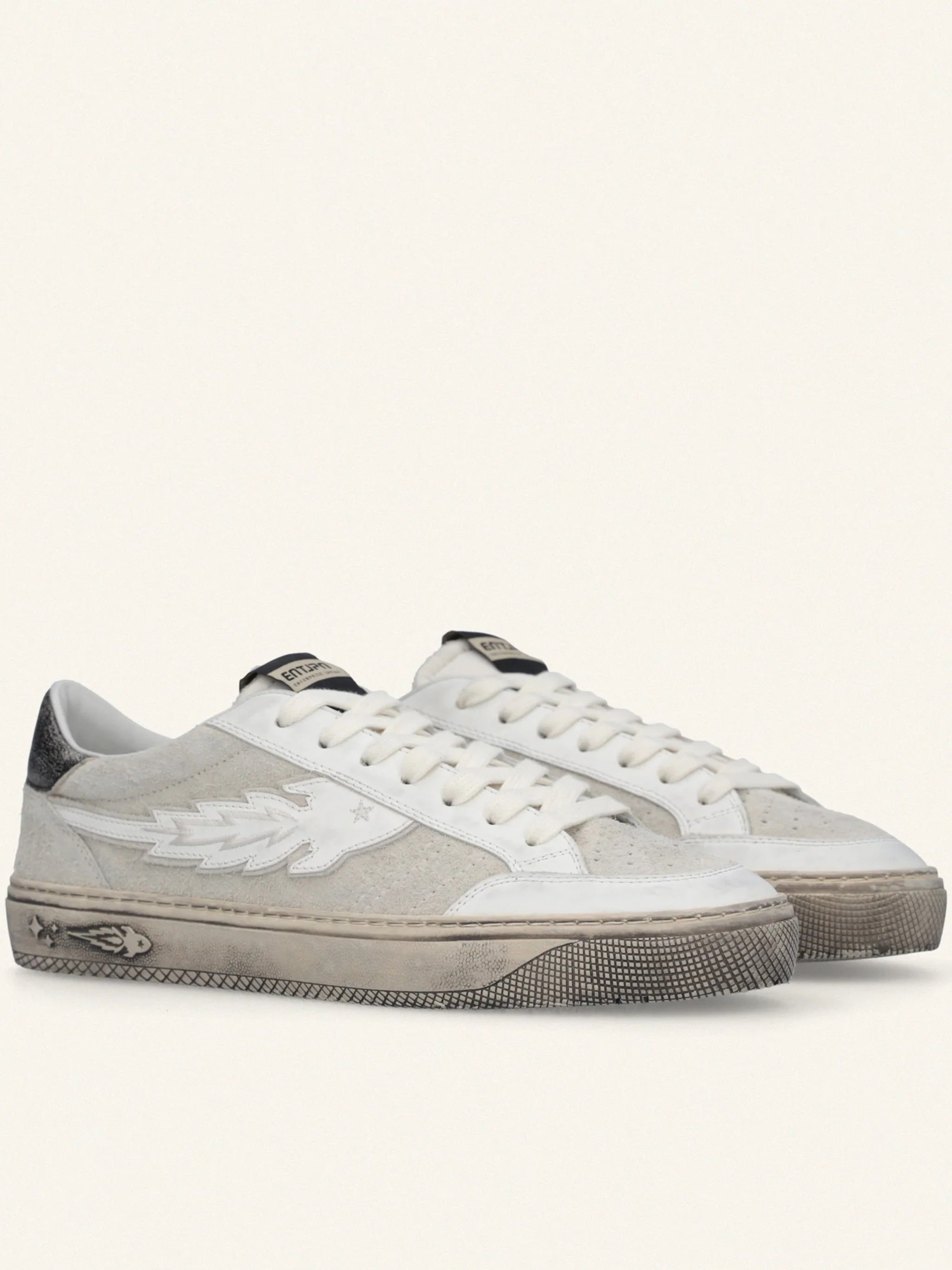 Jupiter Rocket 4 White/Grey Suede Sneakers