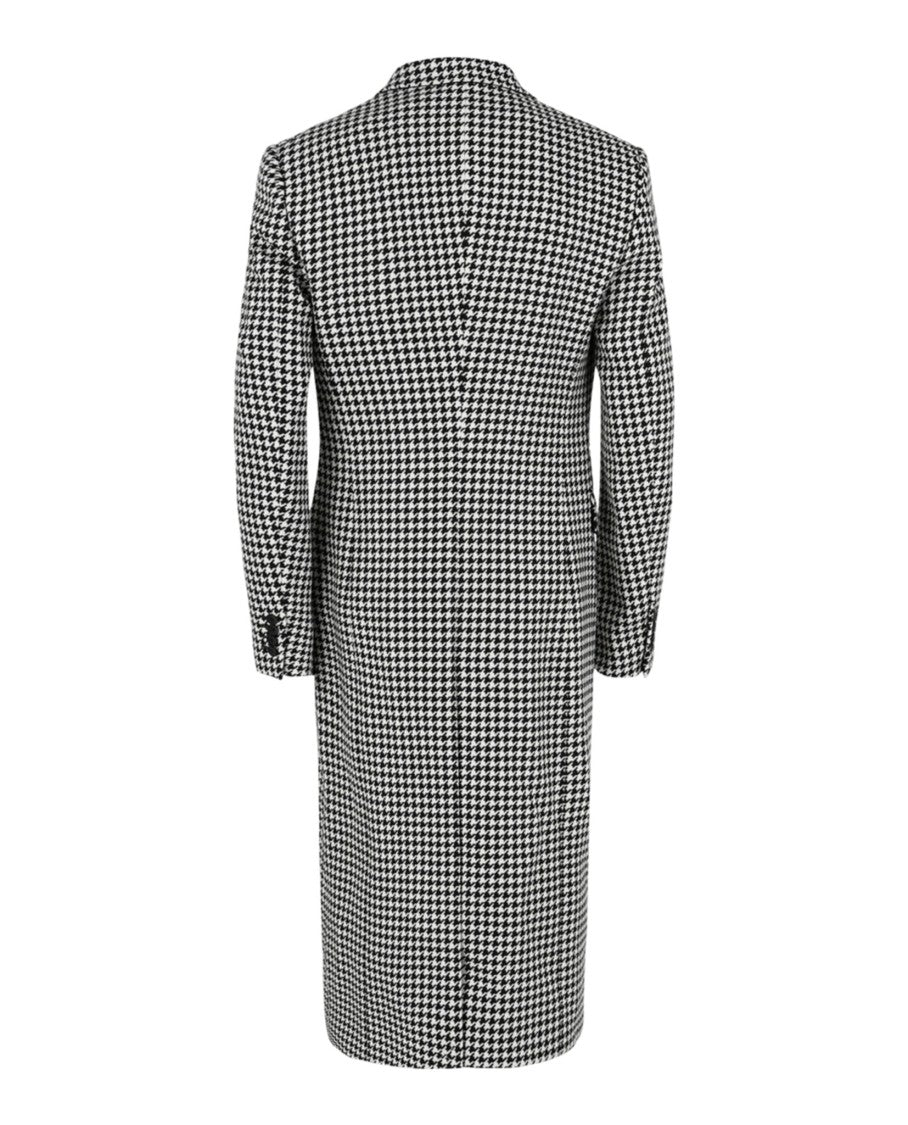 Asymmetrical Houndstooth Coat