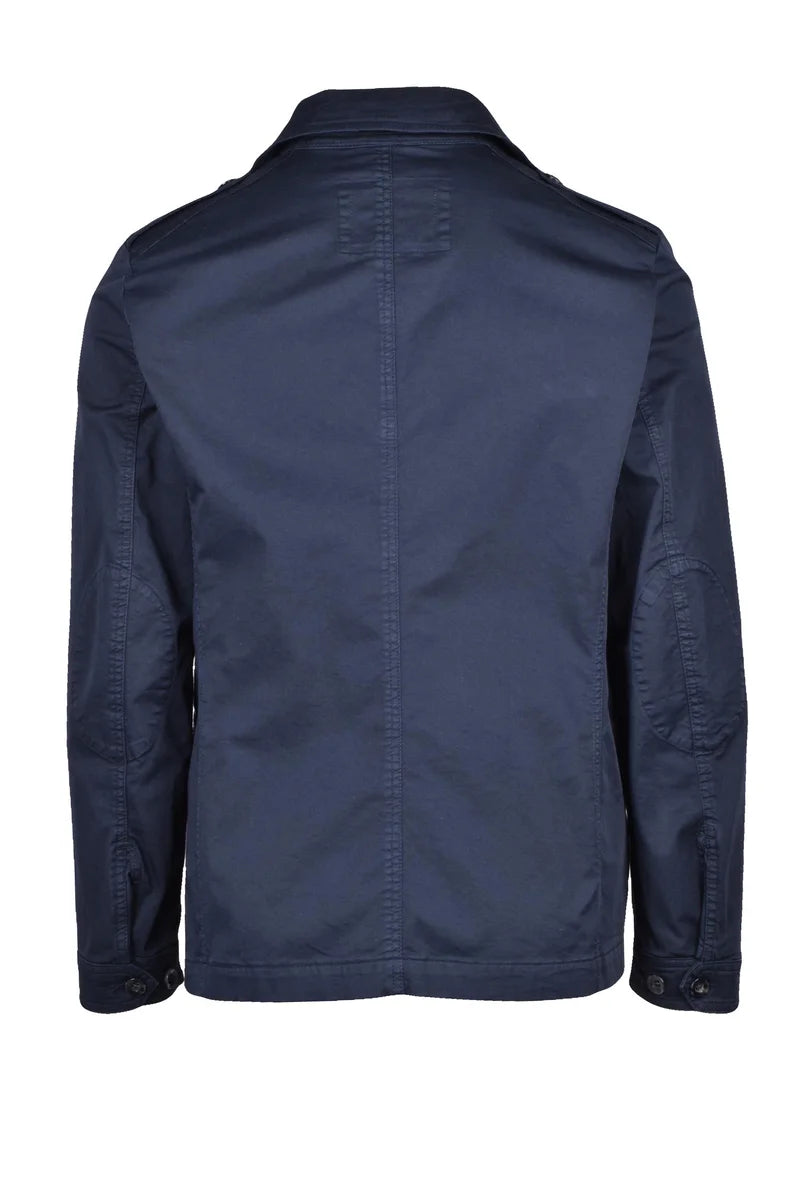 Men's Cotton Stretch Overcoat - Blue