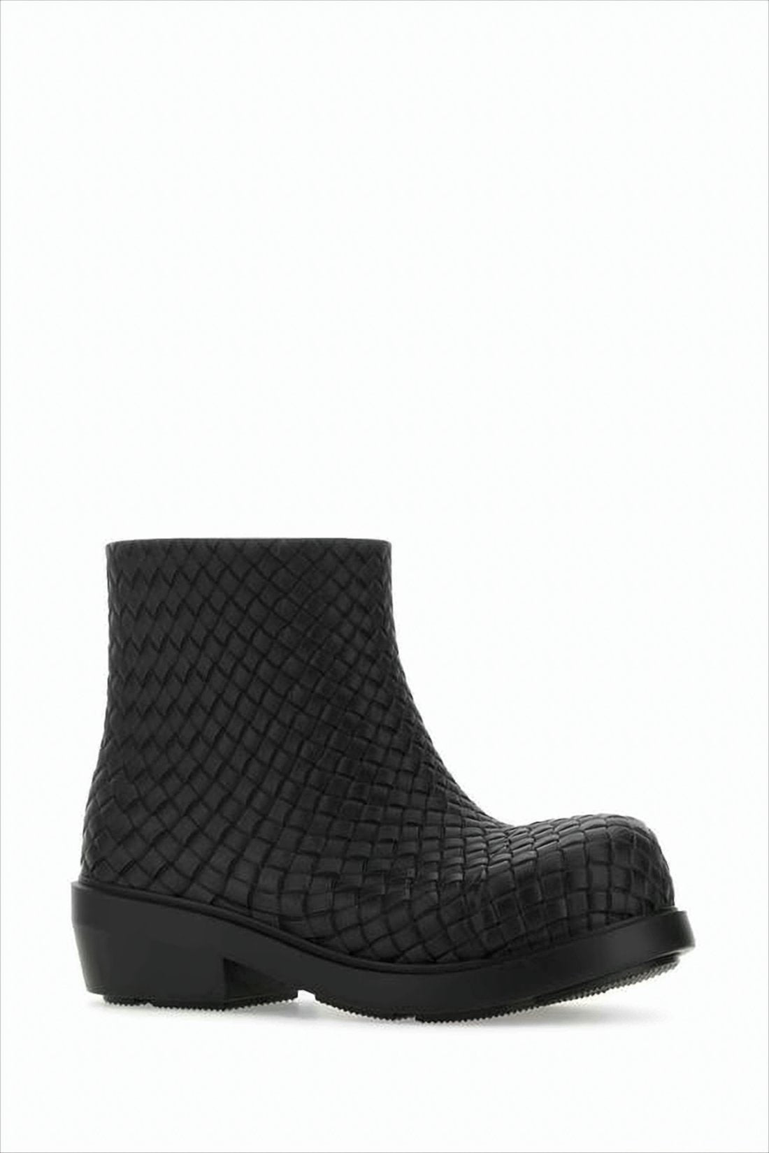 Textured Spider Rubber Ankle Boots
