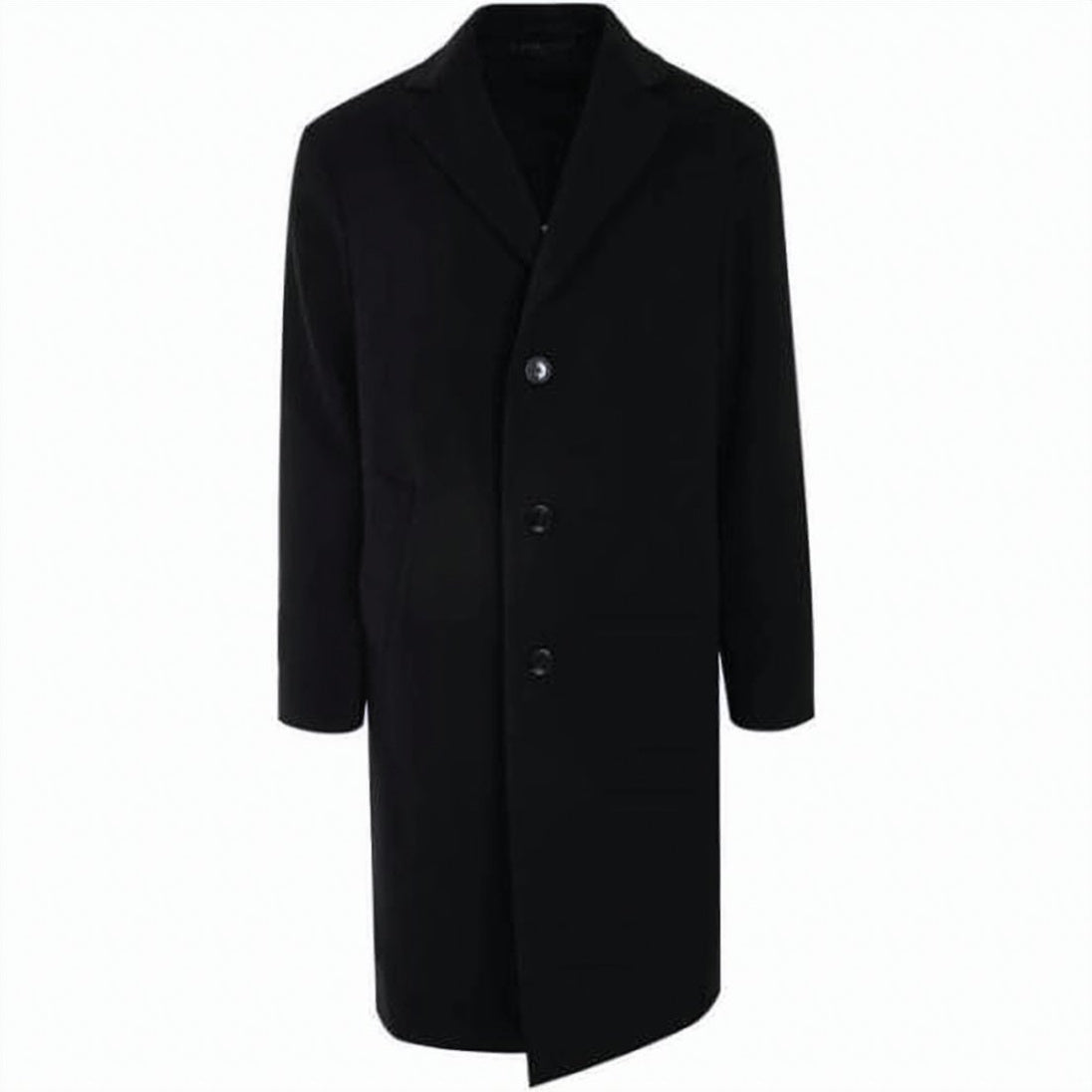 Tailored Black Coat with Minimalist Design