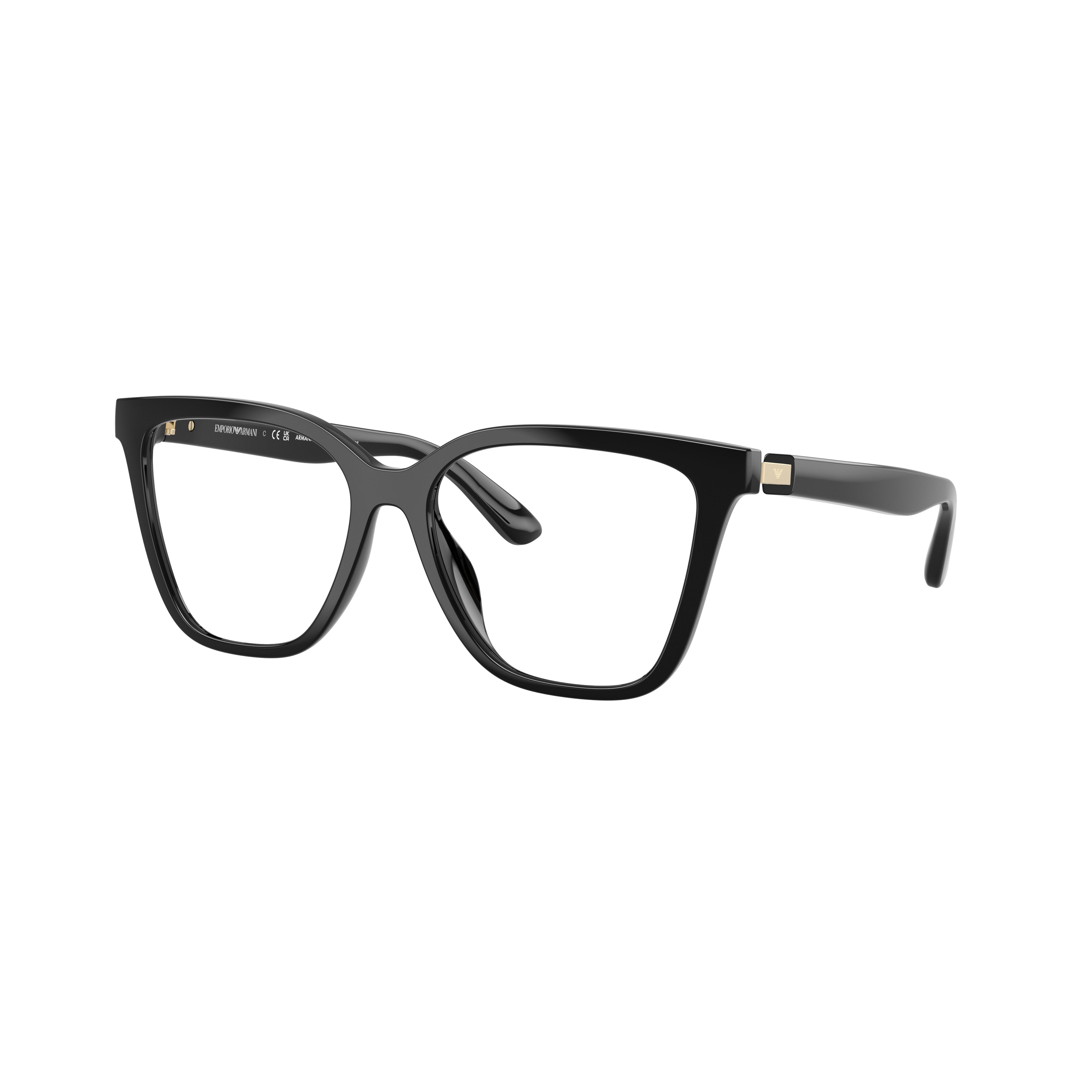 0ea4254u Bold Square Frame Eyeglasses with Glossy Finish