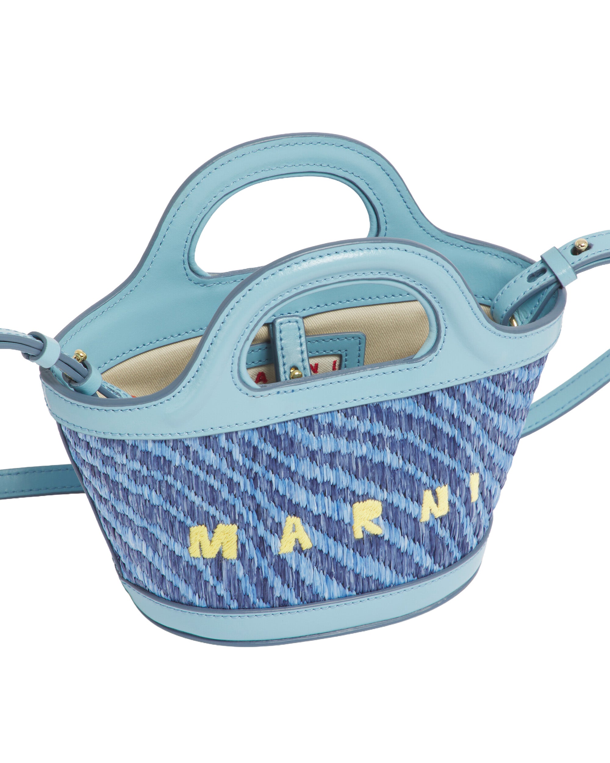 Tropicalia Micro Raffia Bag in Blue