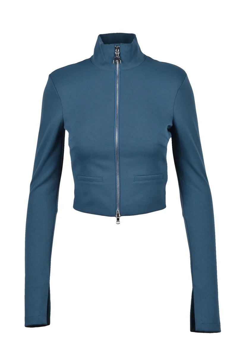 Cropped Bolero Jacket with High Collar