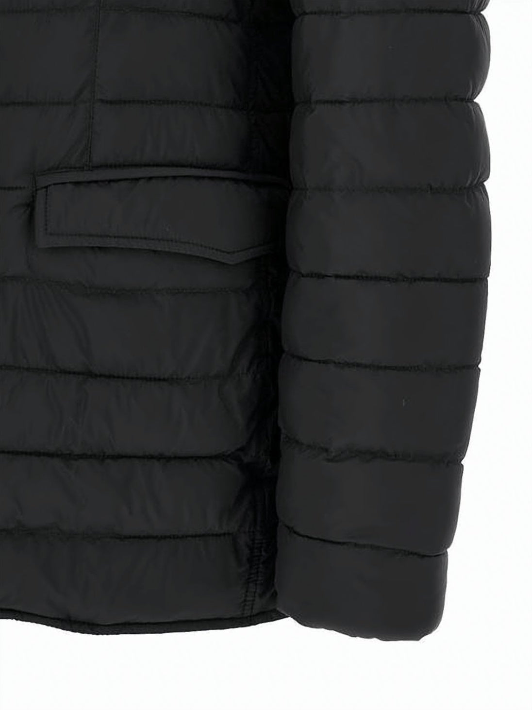 Quilted Padded Jacket With Stand-Up Collar And Flap Pockets