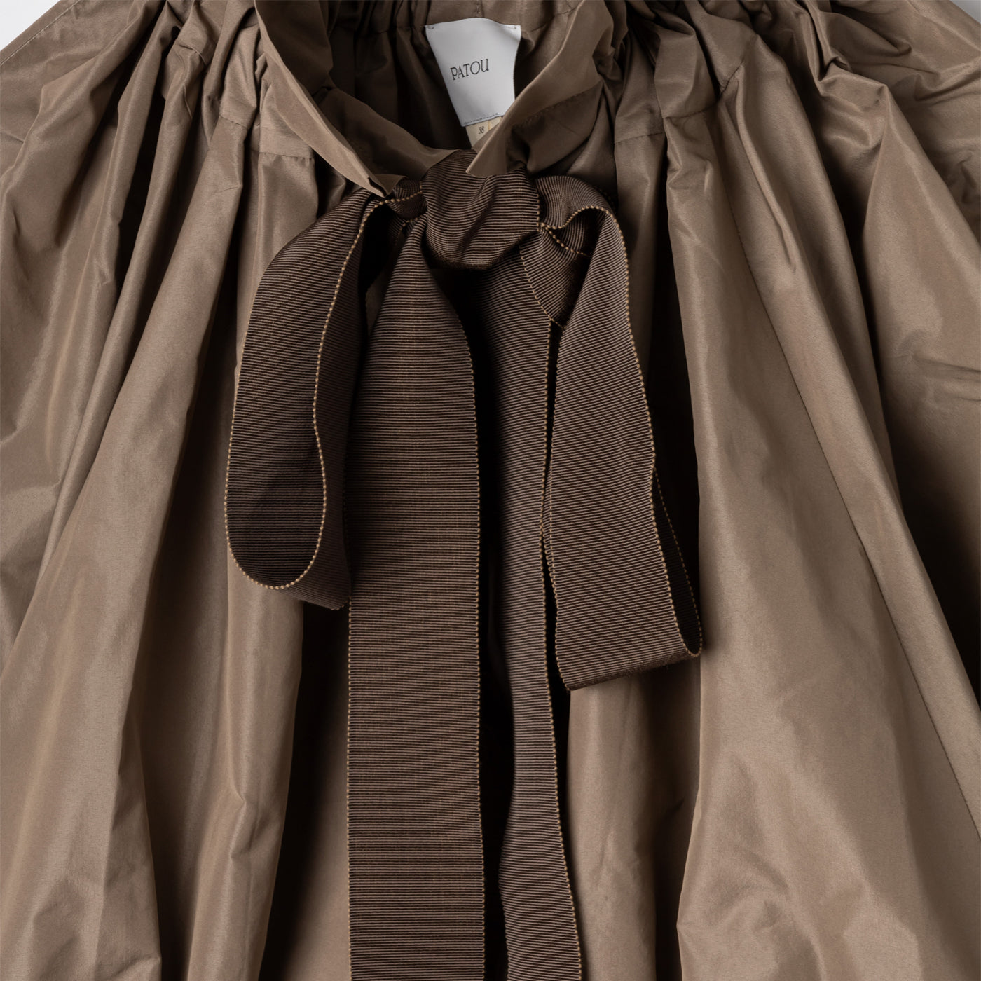 Black Recycled Polyester Faille Top