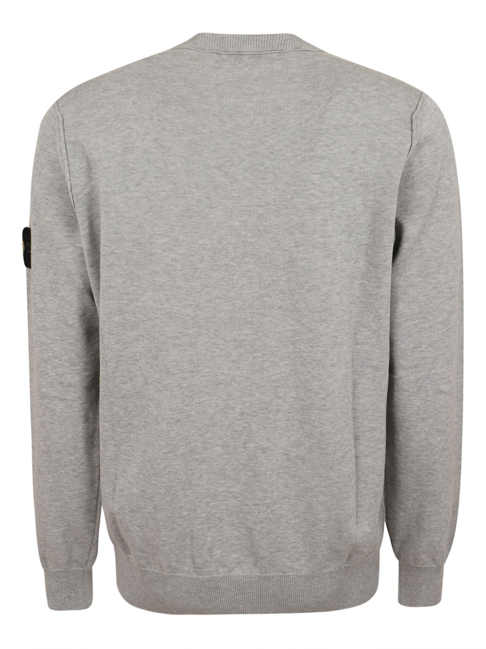 Relaxed Fit Organic Cotton Knit Sweater With Compass Logo