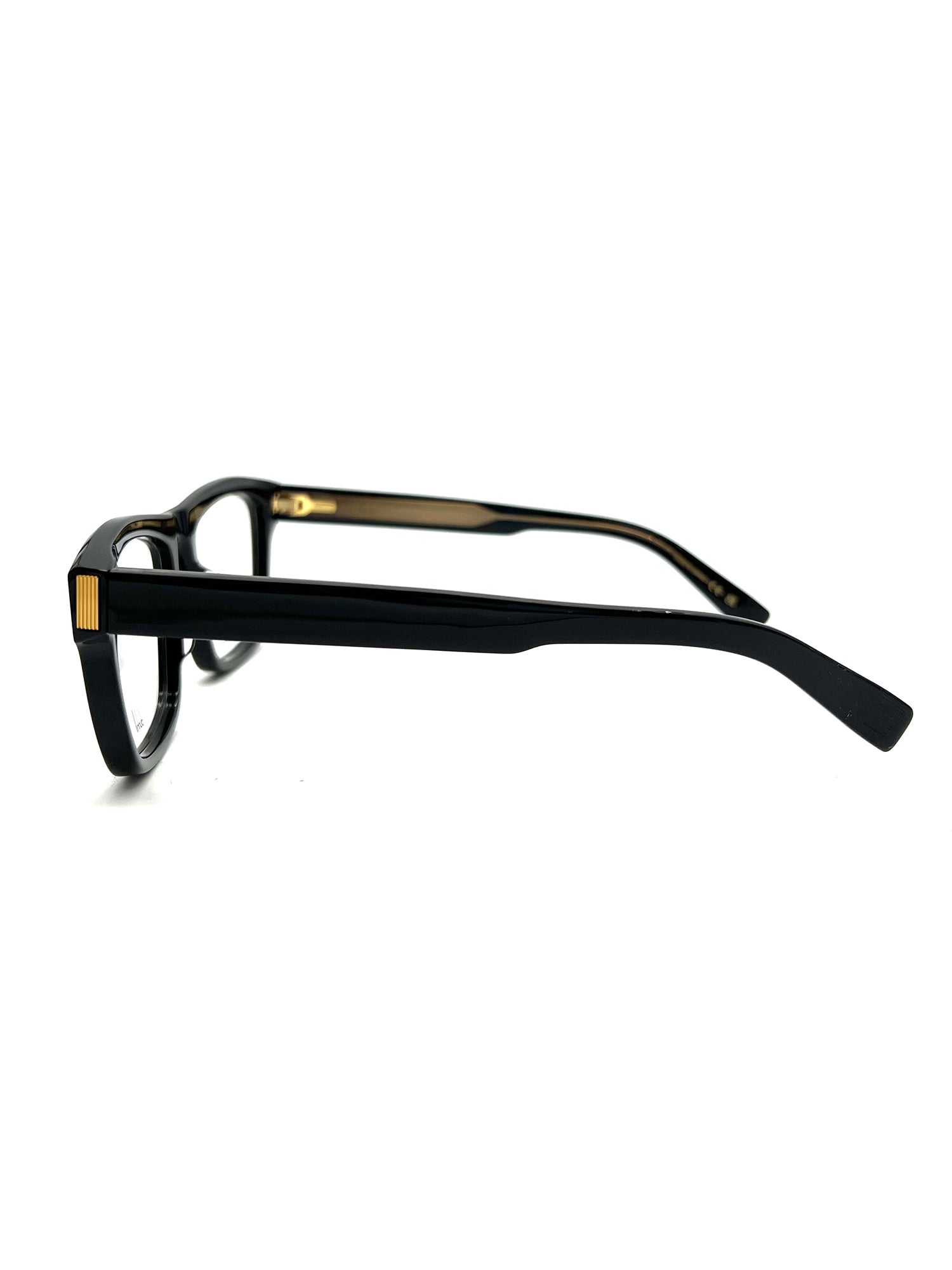Bold Rectangular Dunhill Optical Frames with Gold Accents