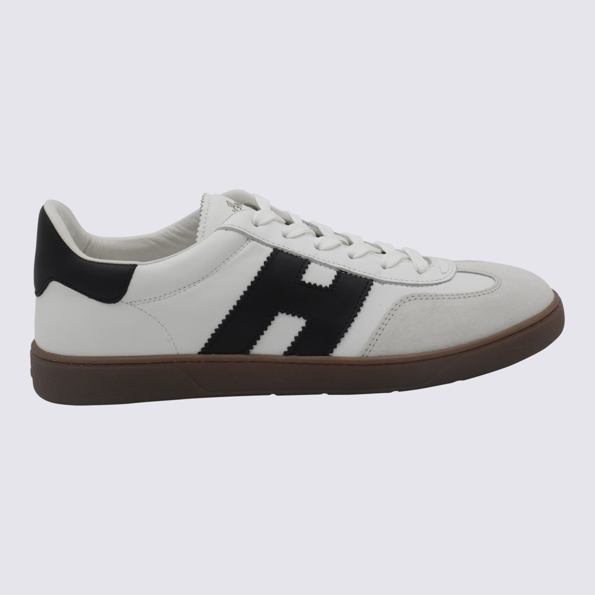 White And Black Leather Sneakers