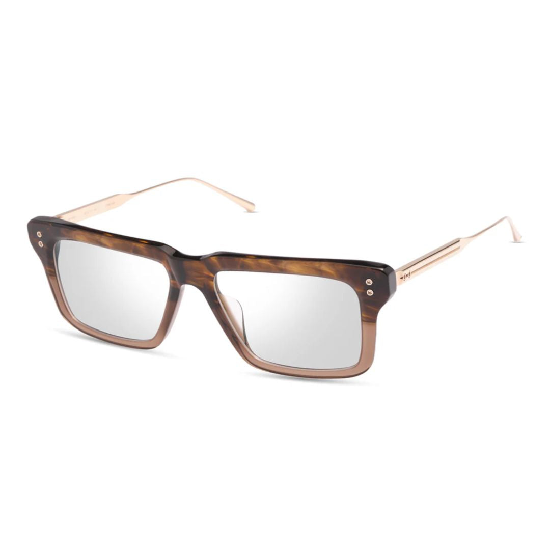 Lataro Bold Rectangular Tortoiseshell Sunglasses with Metallic Arms