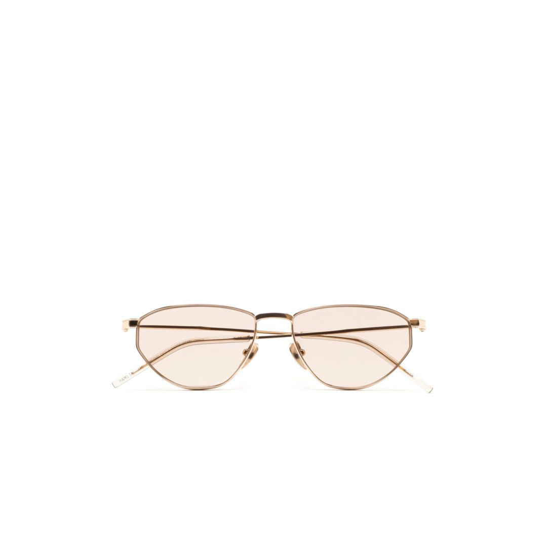 Hamlin Geometric Titanium Frame Sunglasses with Subtle Pink Tint