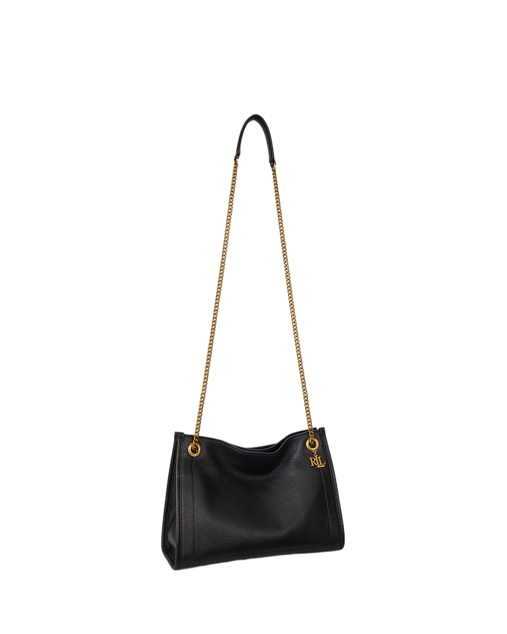 Refined Black Pebble Leather Tote