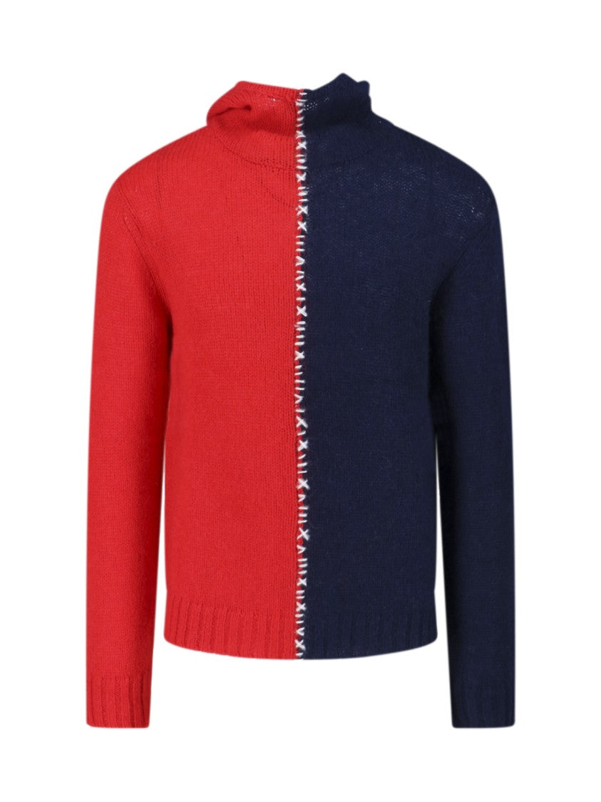 Classic Knit Sweater In Vibrant Red