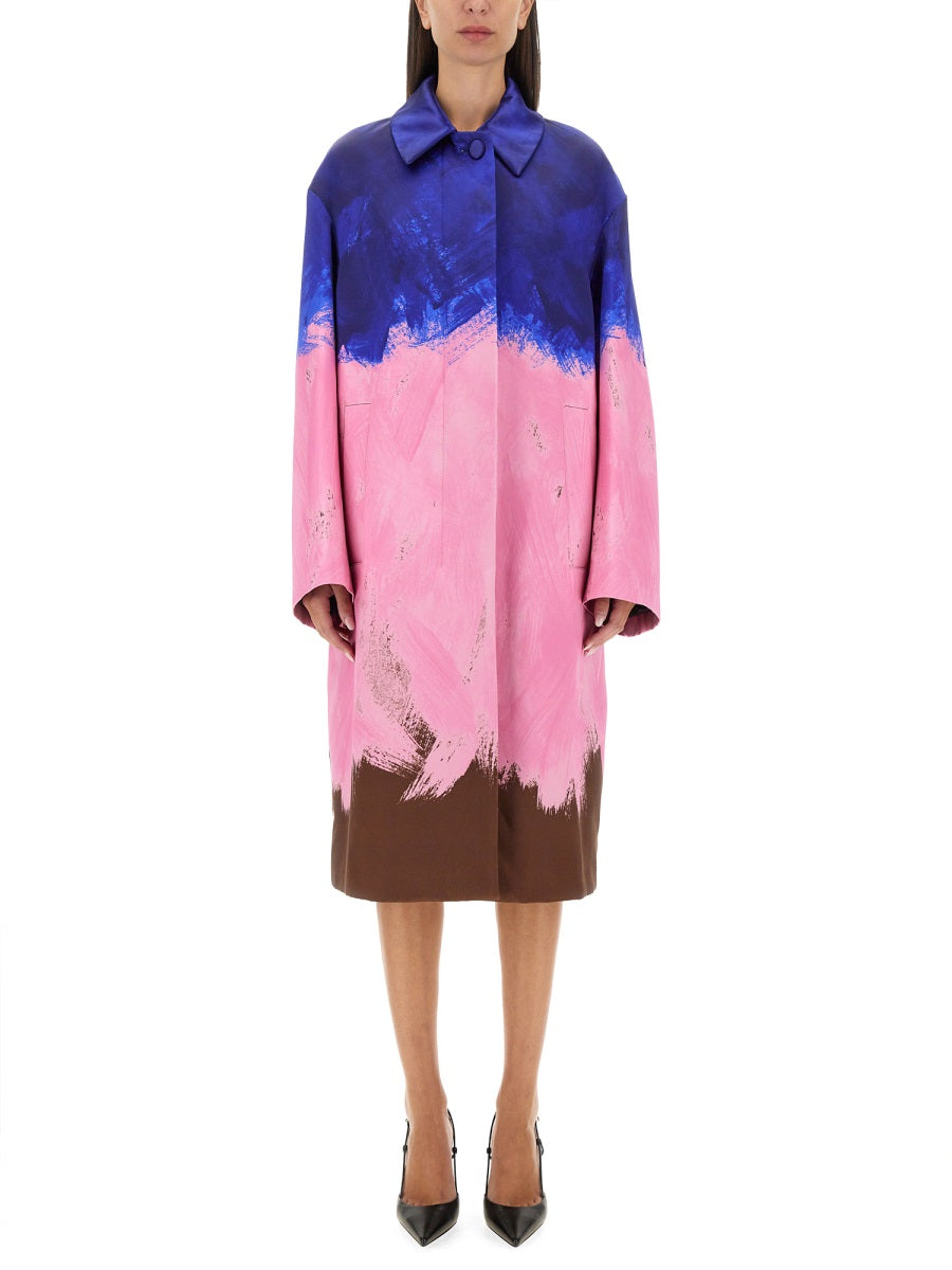 Voluminous Long Coat With Broad Shoulders