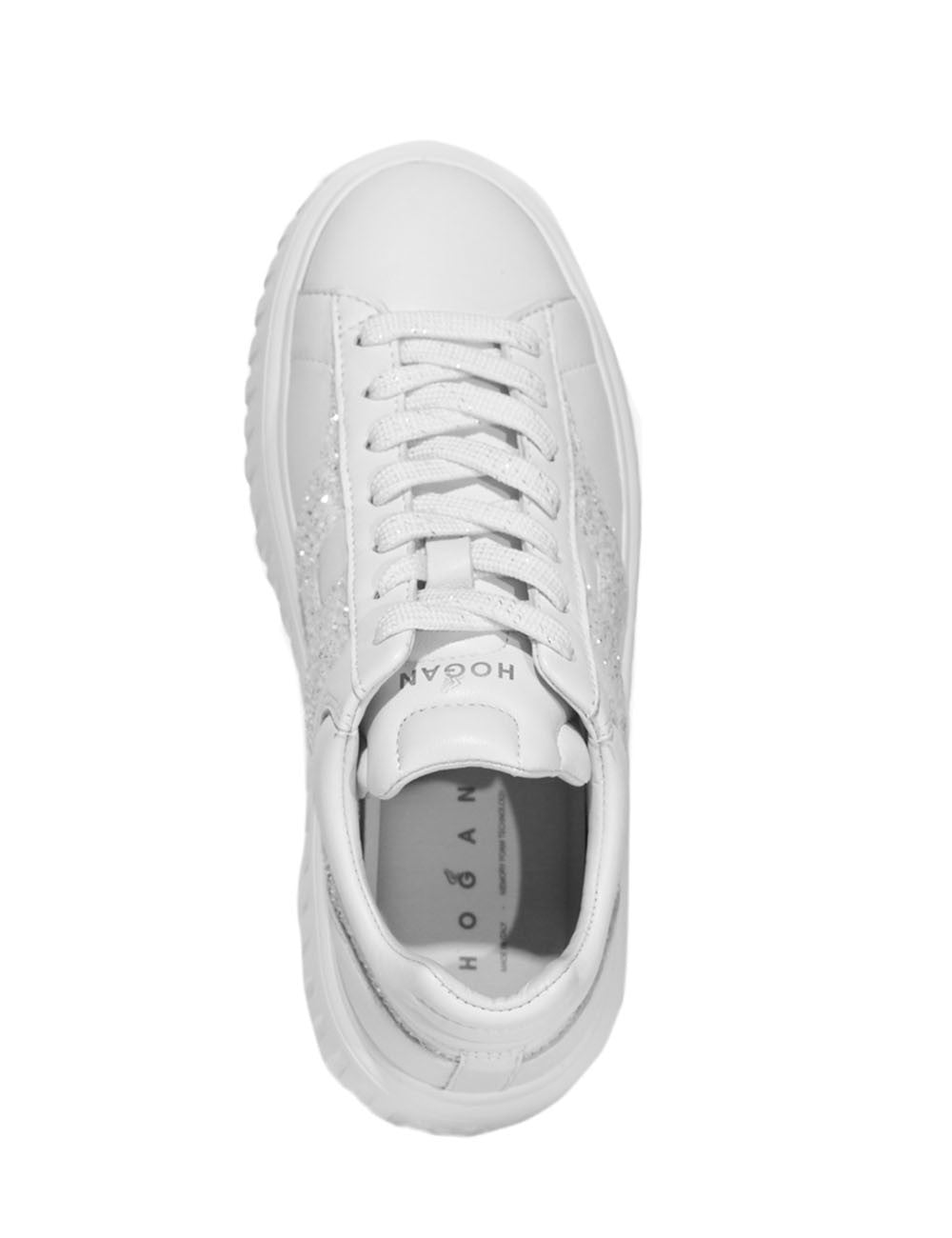 Contemporary White H-Stripes Sneakers
