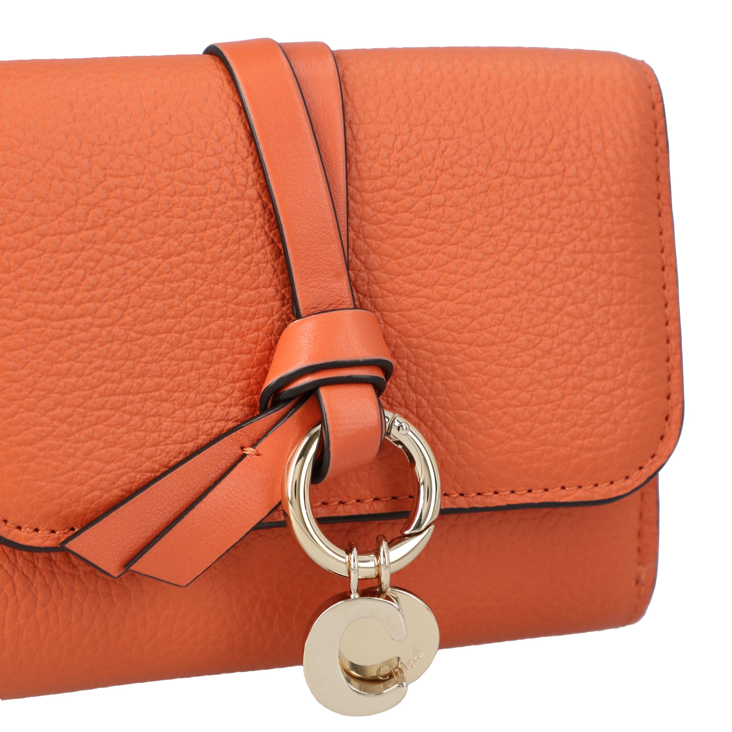 Small Alphabet Tri-Fold Wallet Orange