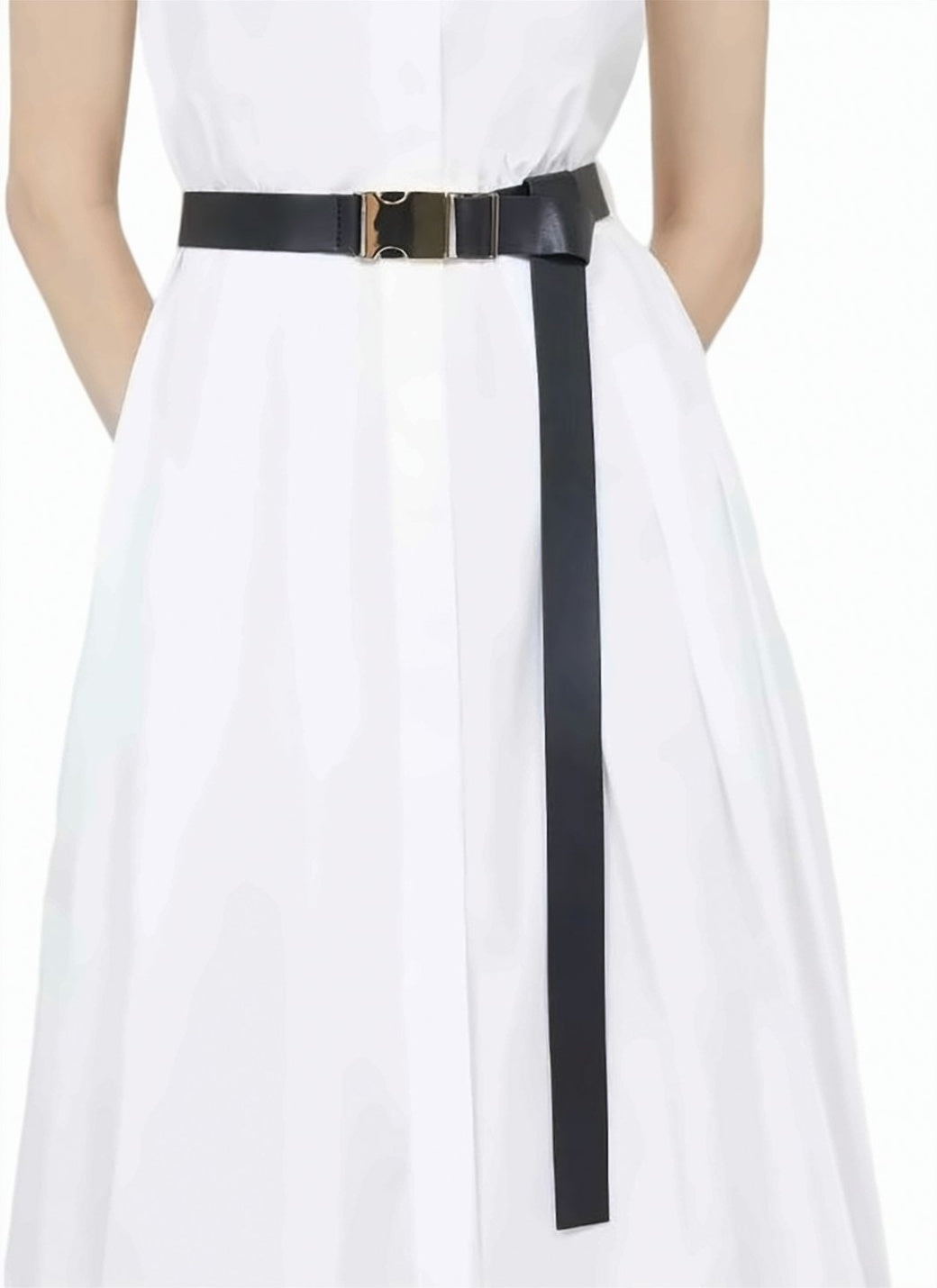 Cotton Poplin Halter Midi Dress